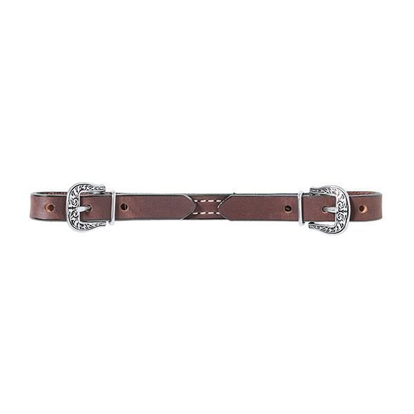 Weaver Leather Ken McNabb Buckle Slobber Straps - Harness Leather With Stainless Steel Hardware