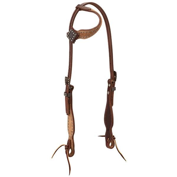 Rough Out Oiled Canyon Rose Sliding Ear Headstall