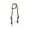 Weaver Leather Working Tack Sliding Ear Headstall, Rope Edge Hardware, Golden Chestnut