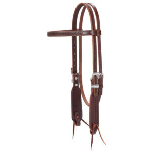 Synergy Hand-Tooled Mayan Headstall with Designer Hardware, Browband