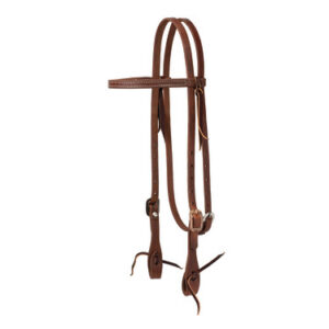 ProTack Headstall with Saltlick Center Bar Hardware (Straight Browband)