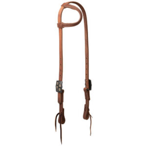 ProTack Headstall with Silver Flower Hardware (Sliding Ear)
