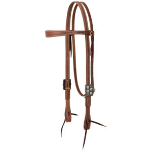 ProTack Headstall with Silver Flower Hardware (Slim Browband)