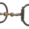 Pro Series Offset D-Ring Snaffle Bit, Buffed Black, Three Piece Dogbone